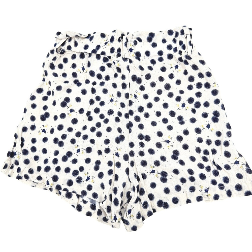 H&M Anna Glover Polka Dot Shorts High Waist Casual Summer Size 8 Chic Summer Fun - Picture 2 of 10